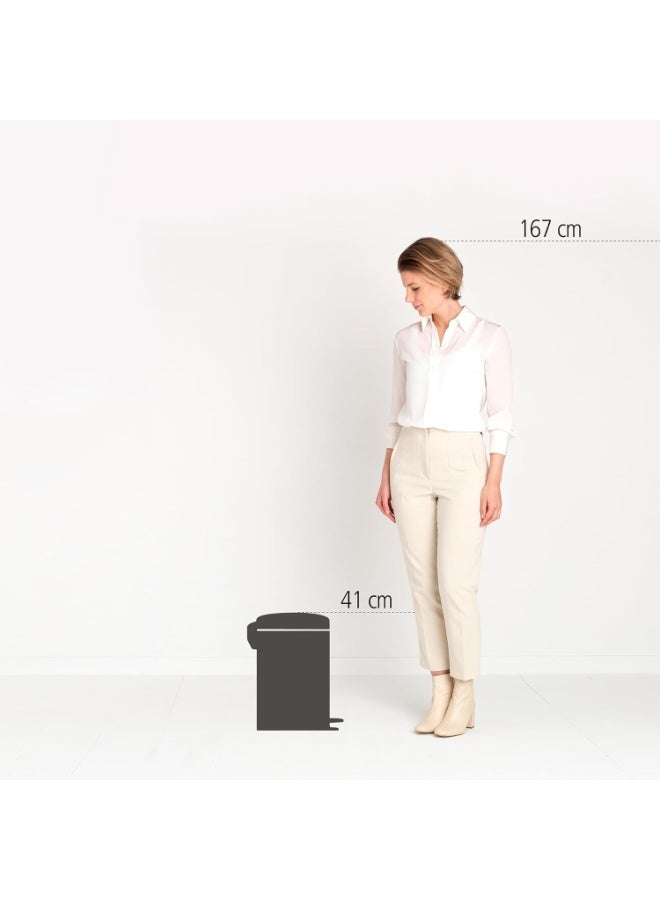 Brabantia 111969 NewIcon Pedal Bin with Plastic Inner Bucket, 12 Litre, White - Image 3